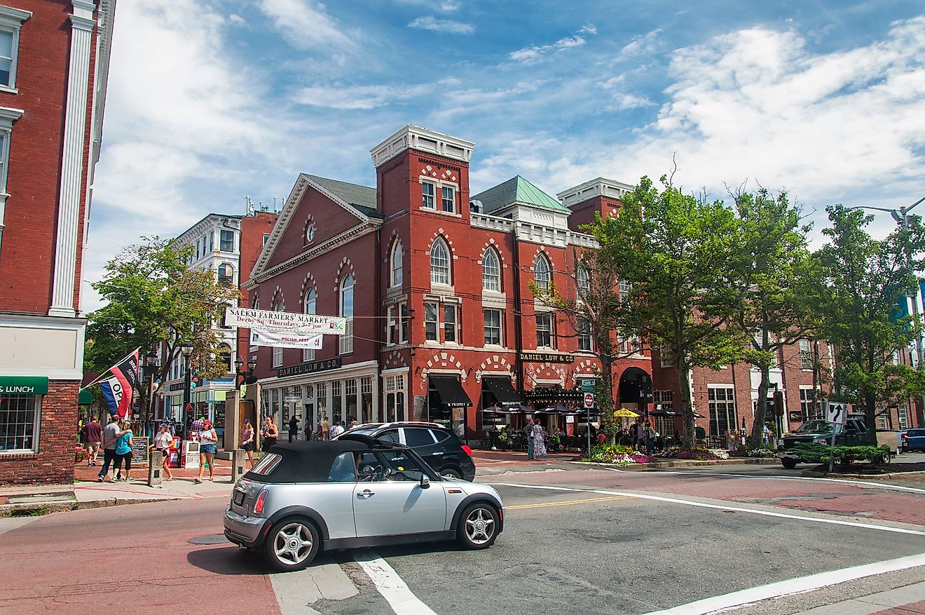 View of the historic downtown area in the town of Salem, Massachusetts. Editorial credit: Dan Hanscom / Shutterstock.com