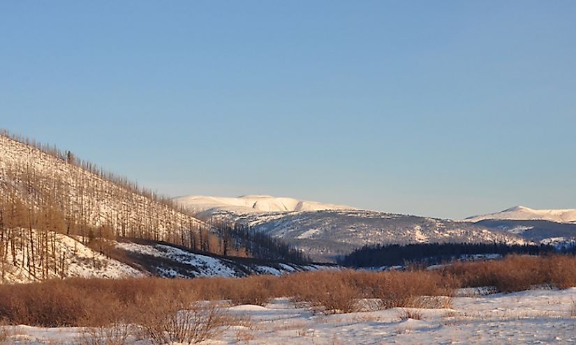 Great Burgan Khaldun Mountains, a UNESCO World Heritage Site in Mongolia.
