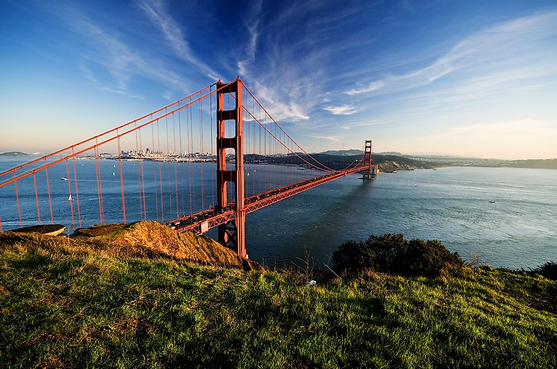 The Golden Gate Bridge near San Francisco, California. 