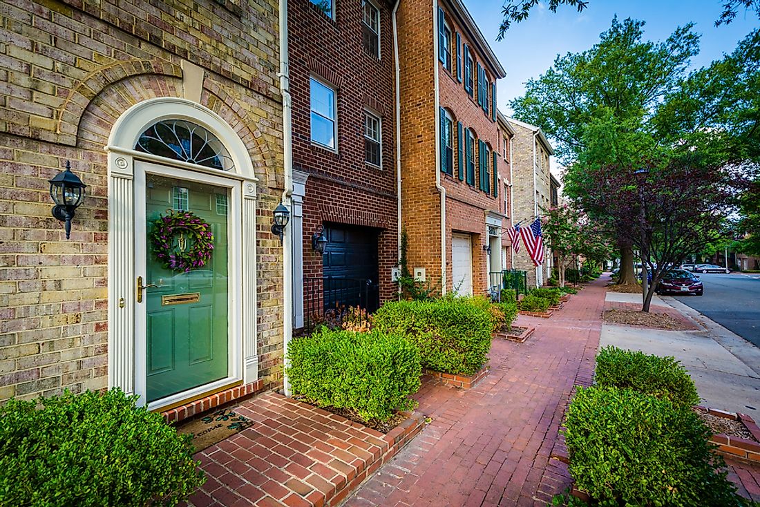 The old town of Alexandria, Virginia. 