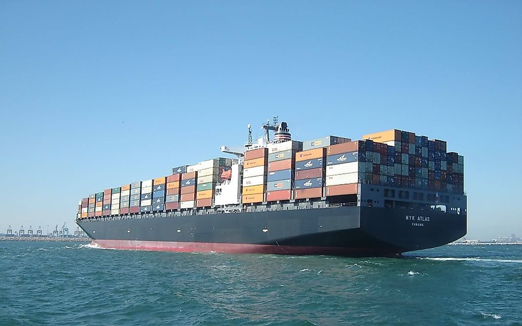 Cargo Ship Ships Carrying Goods To Be Traded Between Two Countries.
