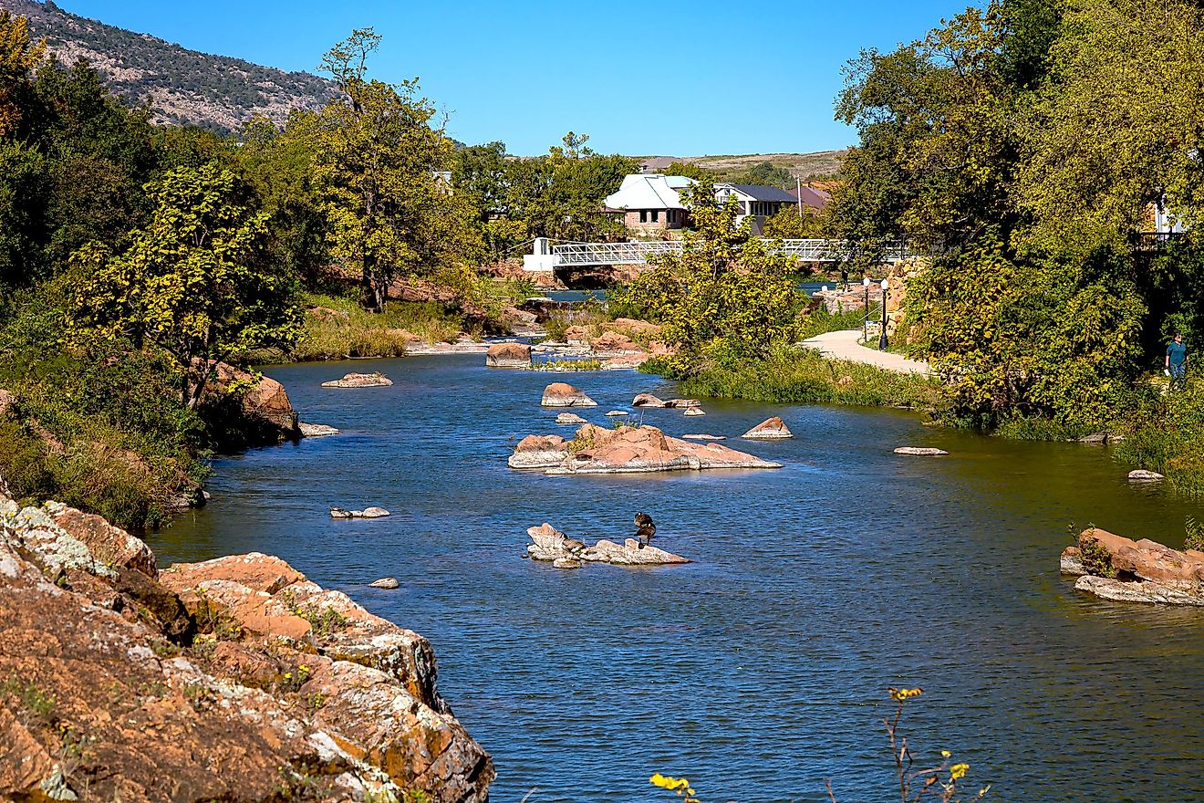 Medicine Creek in Medicine Park, Oklahoma.