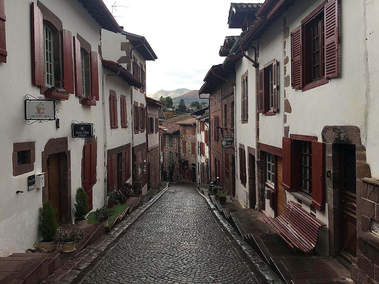 The cobblestone street (Rue de la Citadelle) of St.-Jean-Pied-de-Port's old town. These are the first steps of the Camino Francés. Image: Andrew Douglas