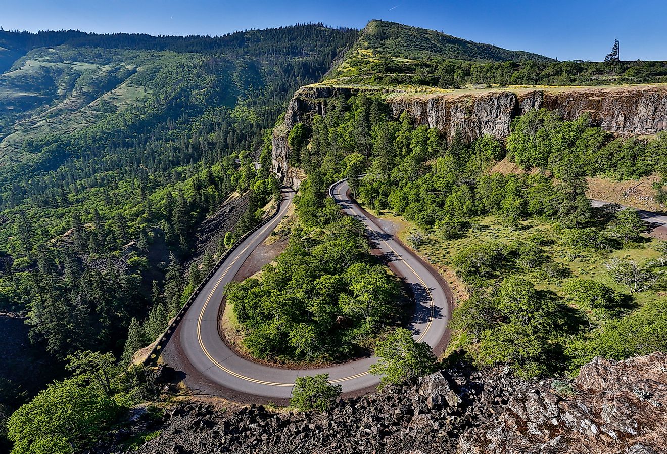 The Rowena Loops section of the old Columbia Gorge Scenic Highway, Oregon.