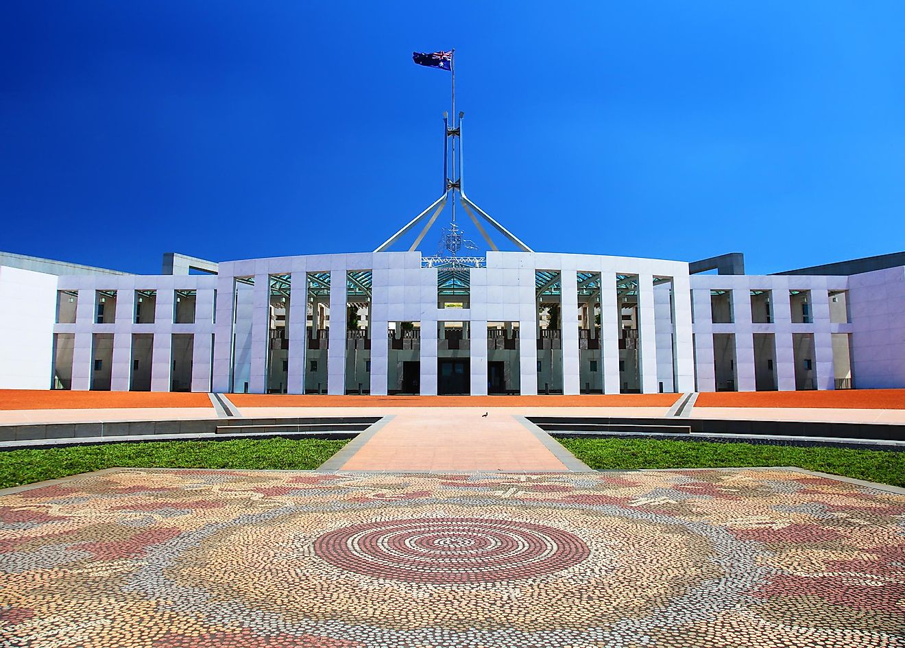 The location of this grand building is in Australia's capital - Canberra.