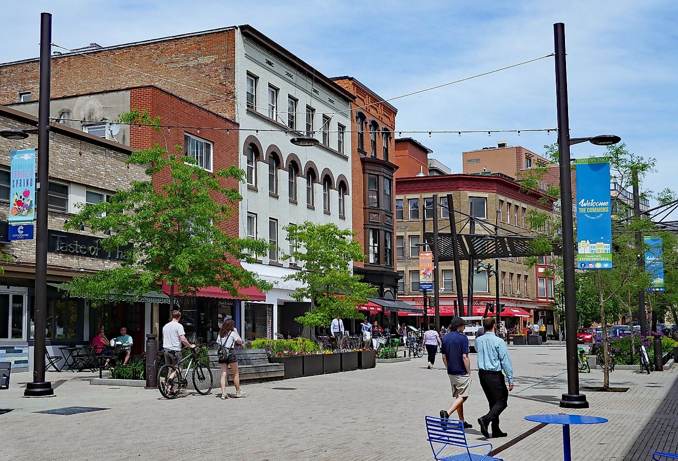 Downtown Ithaca, New York. Image credit Spiroview Inc via Shutterstock