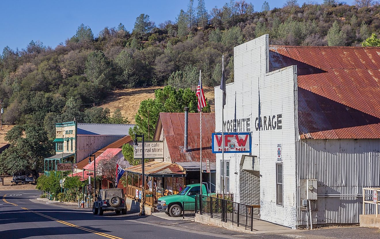 Main street in Coulterville, California, via Marc Venema / Shutterstock.com
