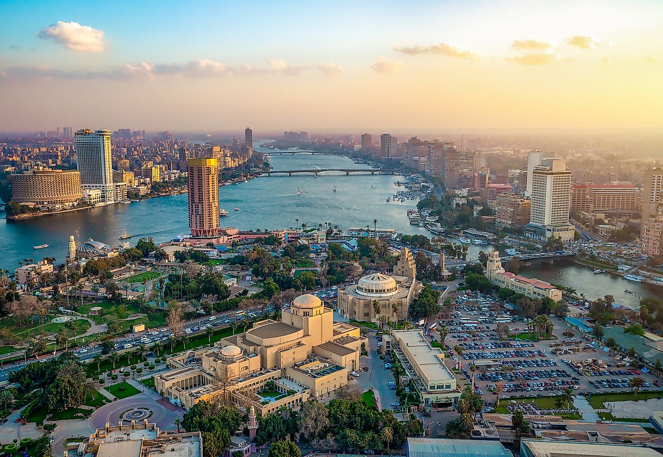 Panorama of Cairo cityscape taken during the sunset from the famous Cairo tower, Cairo, Egypt. Image credit: Givaga/Shutterstock.com