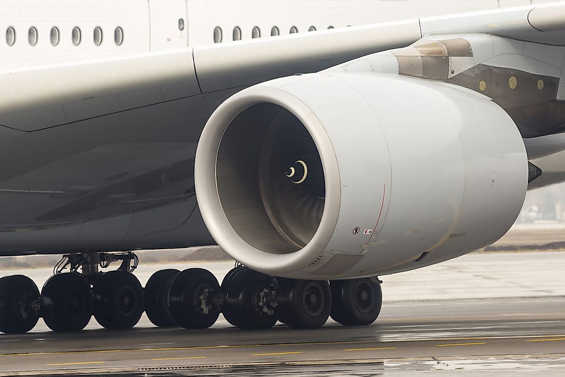 The engine of an Airbus A380. 