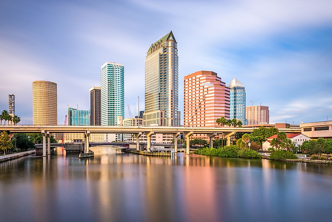 Tampa is home to more than 127 high-rise buildings out of which 15 rise to more than 280 feet high. 