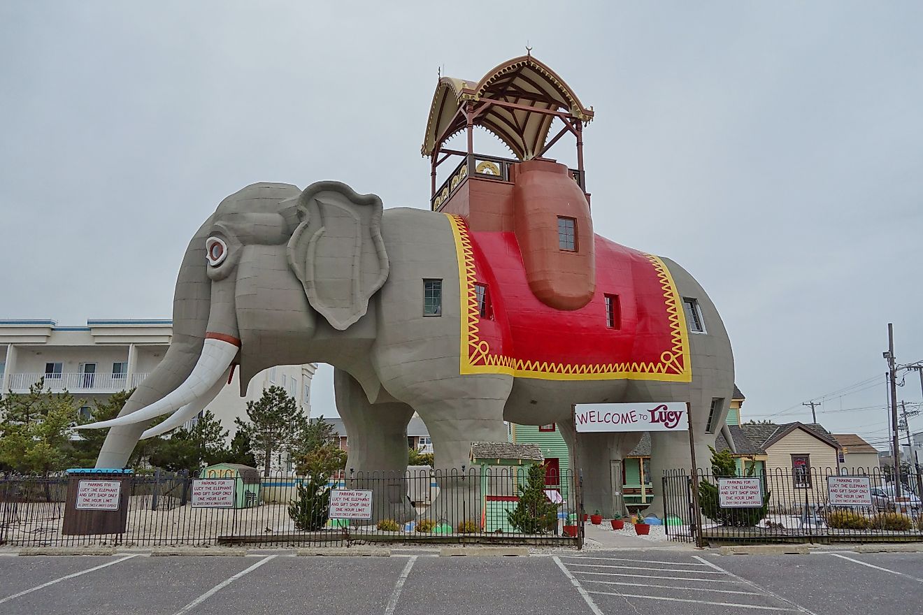 Lucy the Elephant, in Margate City, New Jersey, via EQRoy / Shutterstock.com