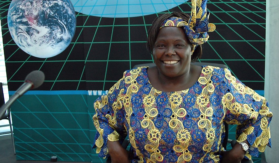 Wangari Maathai won the Goldman Environmental Prize in 1991. Editorial credit: 360b / Shutterstock.com