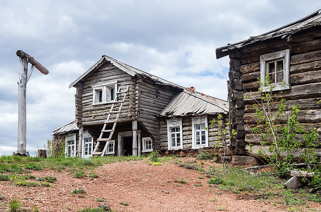 An old izba in Russia. 