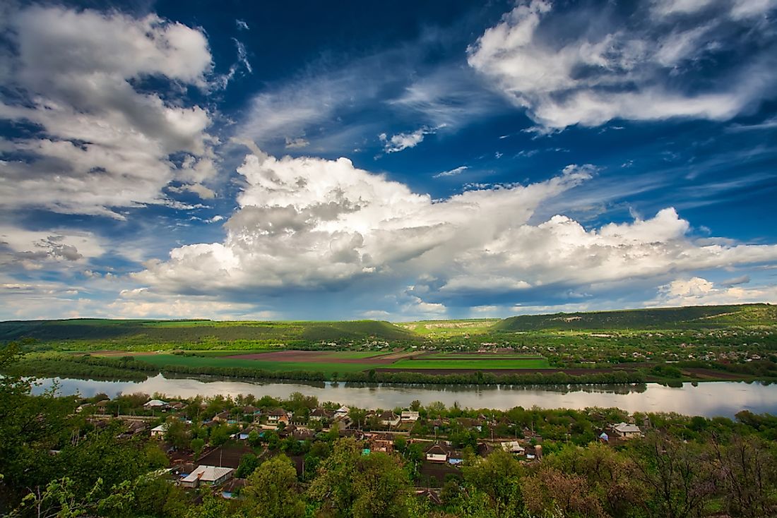 The Dniester River in Moldova. 