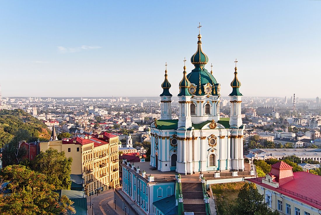 An Orthodox church in Kiev, Ukraine. 