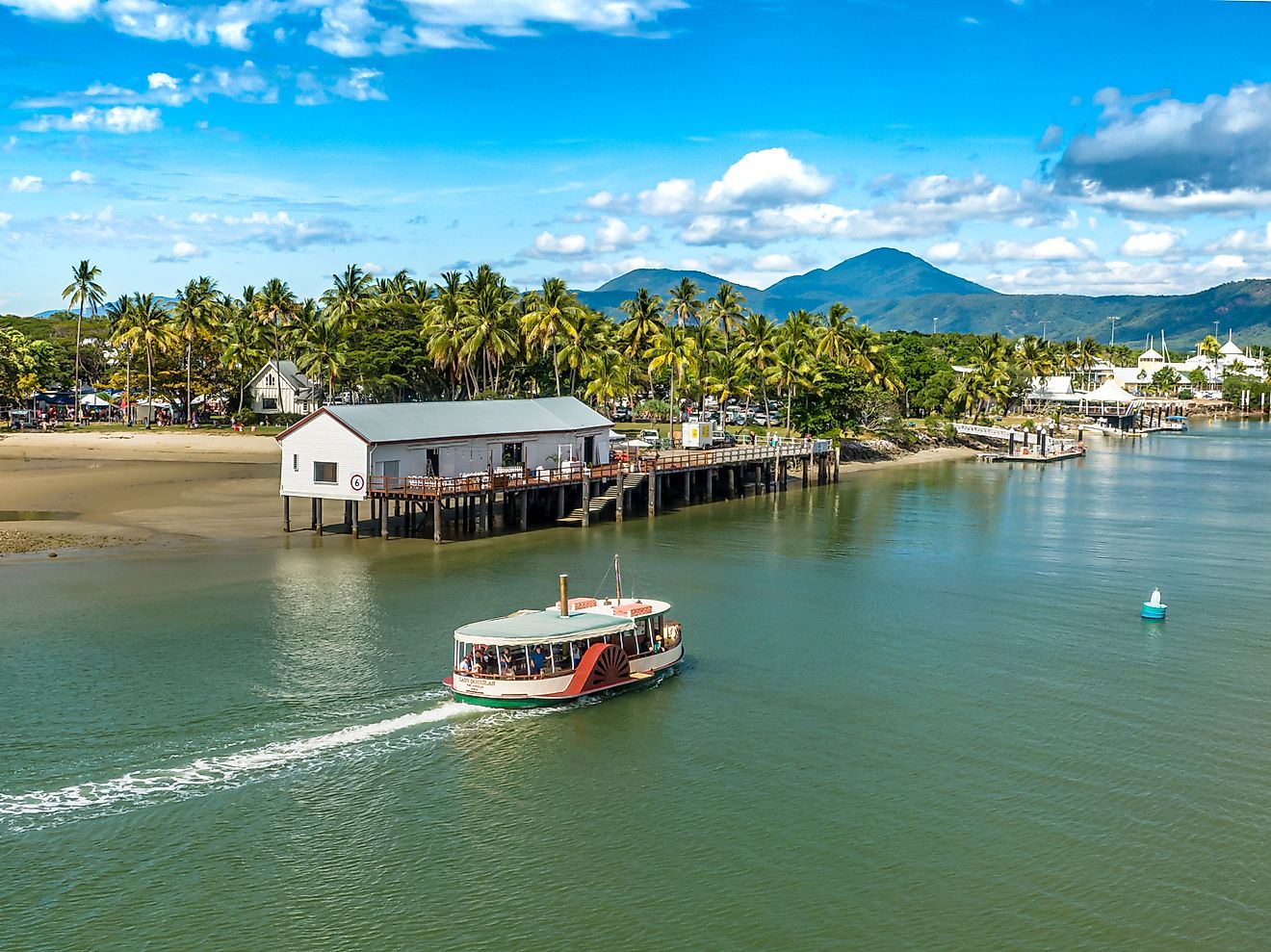 Paddle boat heading into Port Douglas, Australia.