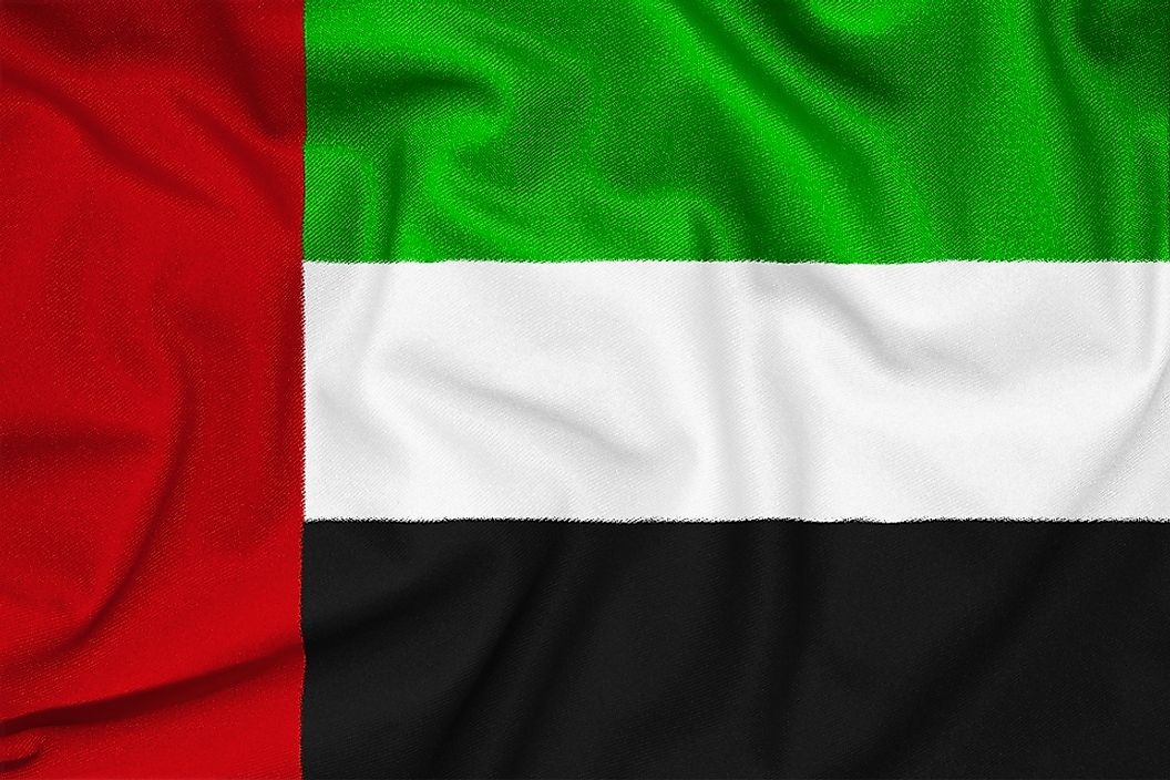 The flag of the United Arab Emirates.