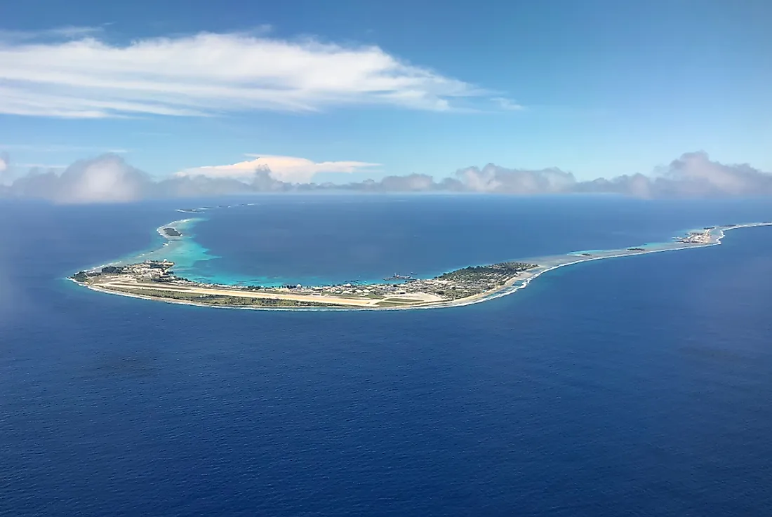 The Kwajalein Atoll in the Marshall Islands. 