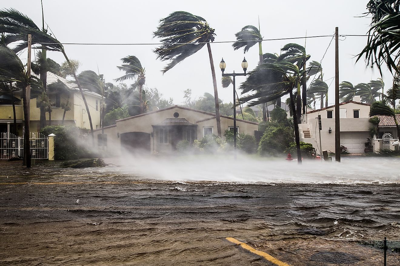 A flooded street after catastrophic Hurricane Irma hit Fort Lauderdale, FL. Image credit: FotoKina/Shutterstock.com