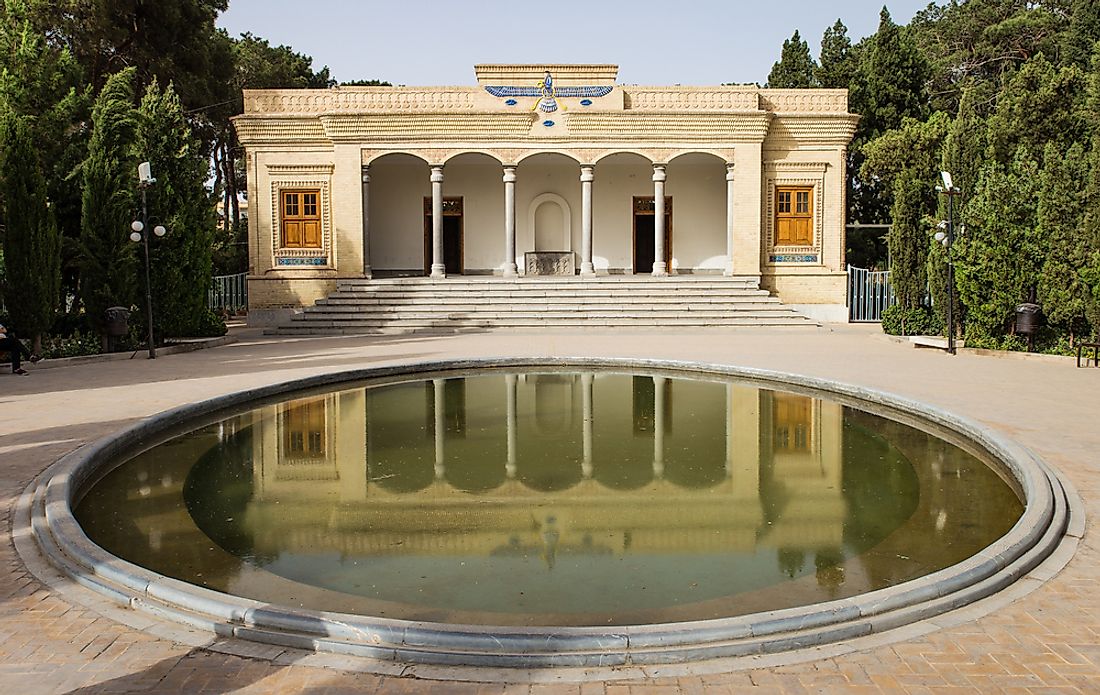 The Yazd Atash Behram fire temple in Yazd, Iran, a Zoroastrian place of worship.