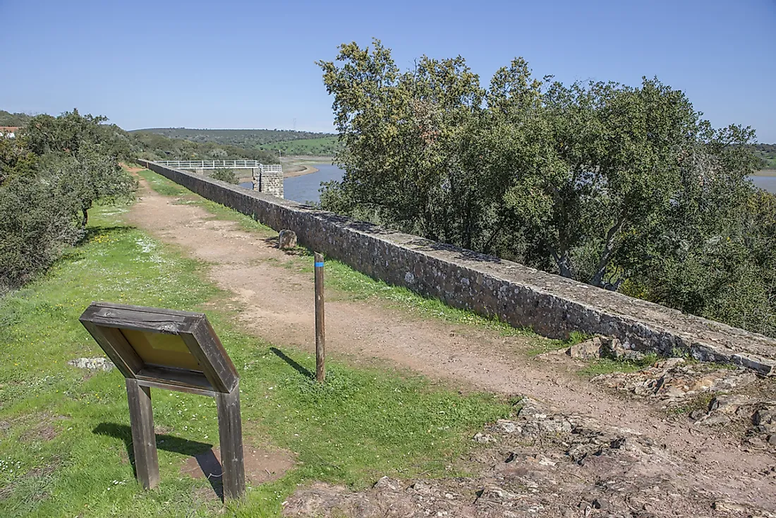 The Cornalvo Dam in Spain. 