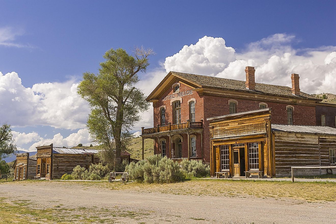 The Ghost town of Bannack, Montana. Editorial credit: Rob Crandall / Shutterstock.com
