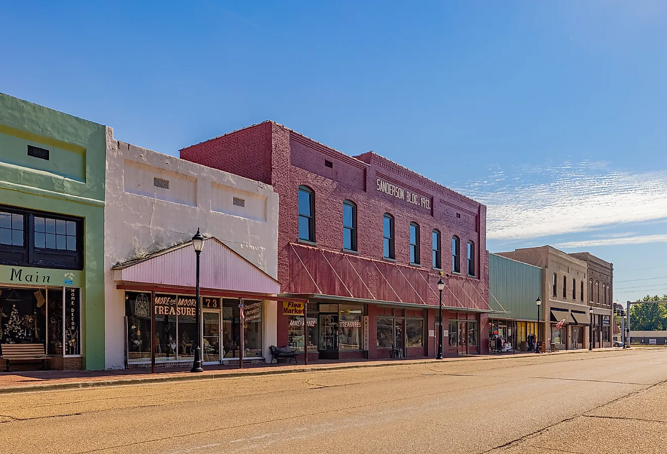 The old business district on Main Street, Ashdown, Arkansas. Image credit Roberto Galan via Shutterstock