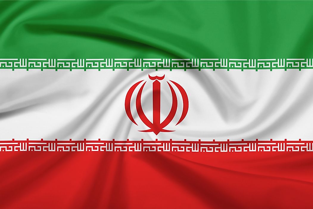 The flag of Iran.