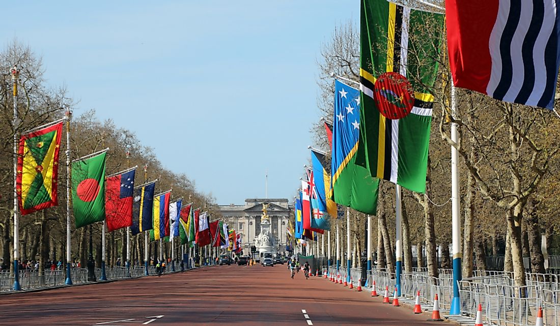 Flags of the Commonwealth members. Editorial credit: Dominic Dudley / Shutterstock.com