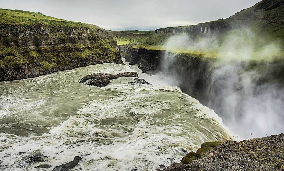 Gullfoss waterfall, Iceland.