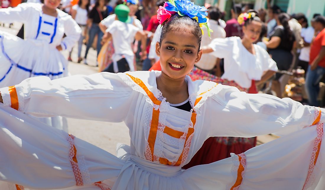 Honduras Independence Day parade in La Lima, Honduras. Editorial credit: Enrique Romero / Shutterstock.com