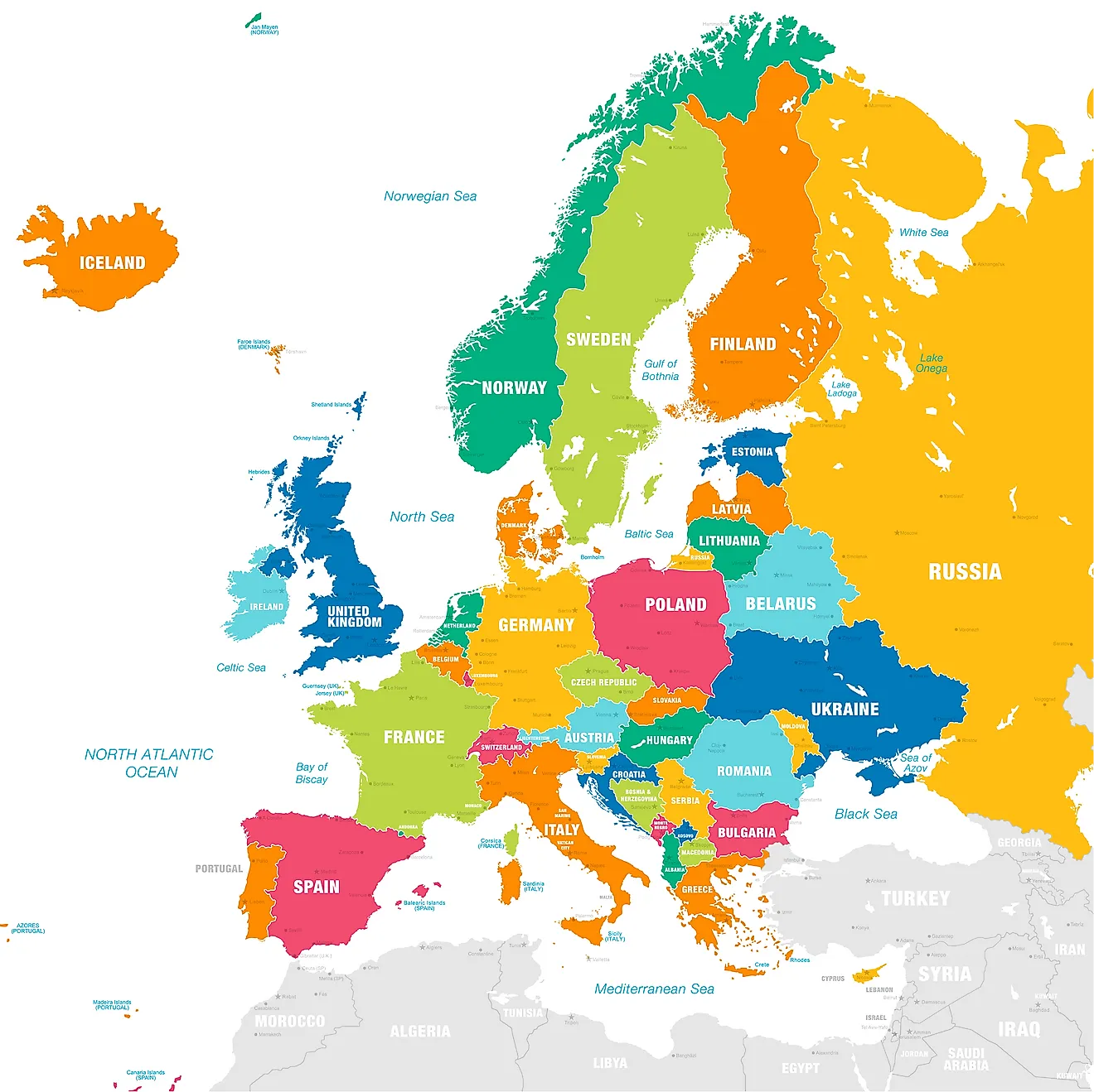 Western European Countries - WorldAtlas
