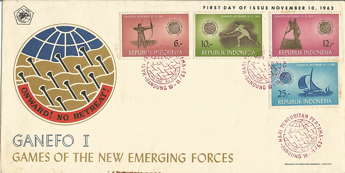Commemorative stamps of the "1st Games of the New Emerging Forces."