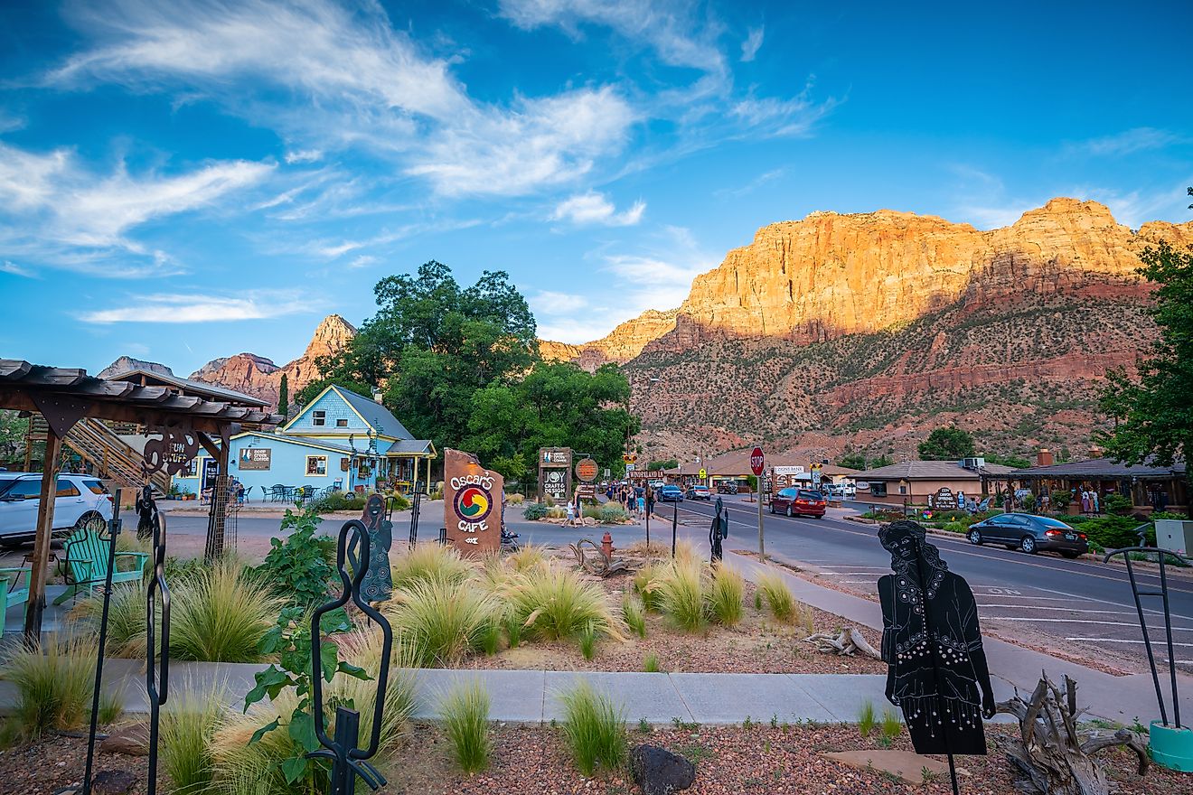Springdale, Utah, near Zion National Park. Editorial credit: f11photo / Shutterstock.com.