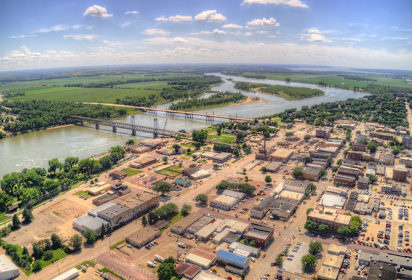 Overlooking Yankton, South Dakota on the Missouri River.