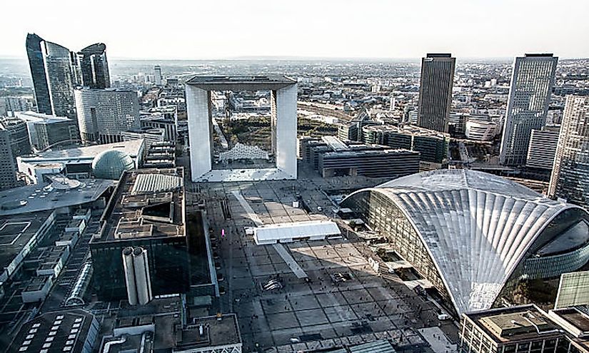 La Défense in France is the largest business district in Europe.