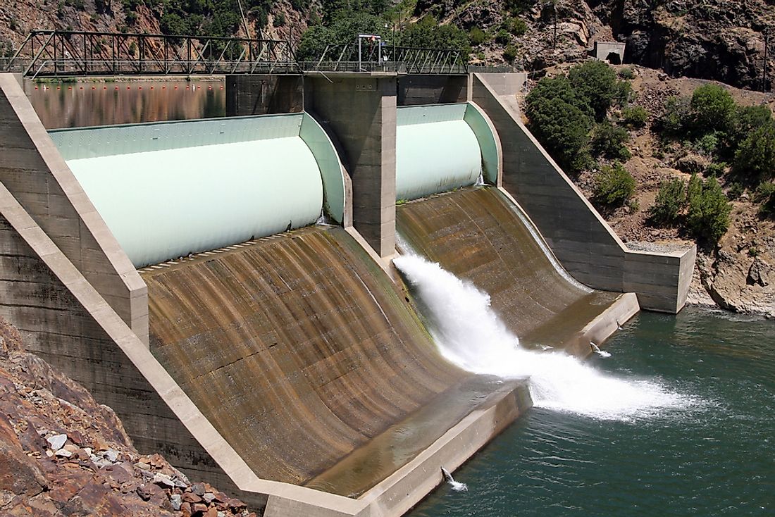 The Oroville Dam, California. 