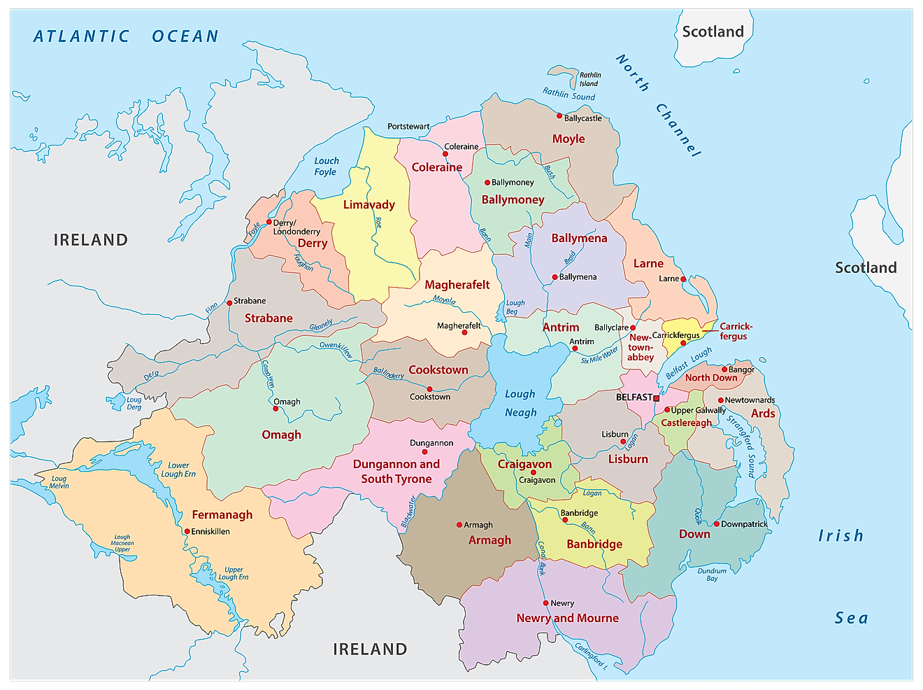 Mapas De Irlanda Del Norte Atlas Del Mundo