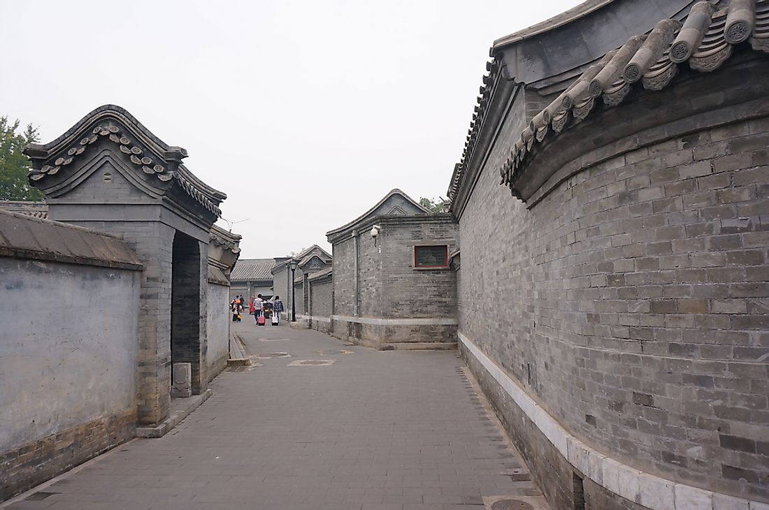 A typical Beijing hutong.
