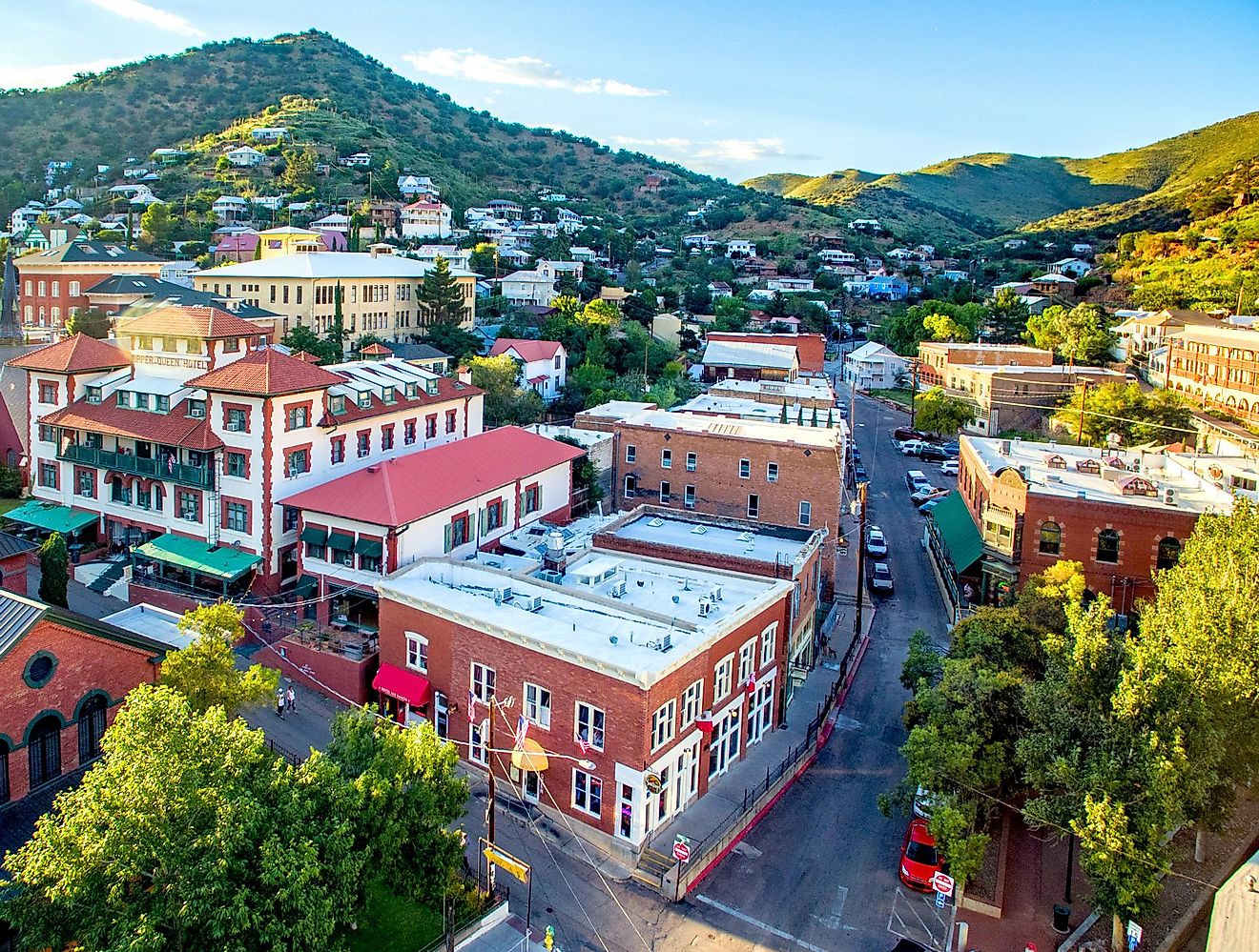 Aerial view of Bisbee, Arizona.