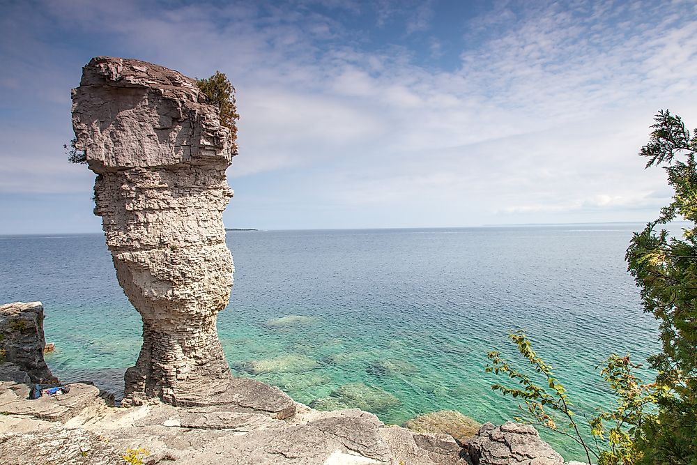 The famous Flower Pot Island at Tobermory.