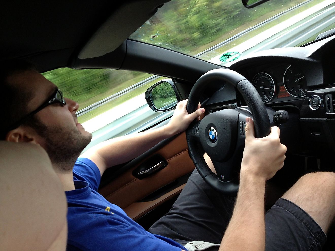 A man driving on the Autobahn. Image credit: Karl Baron/Flickr.com