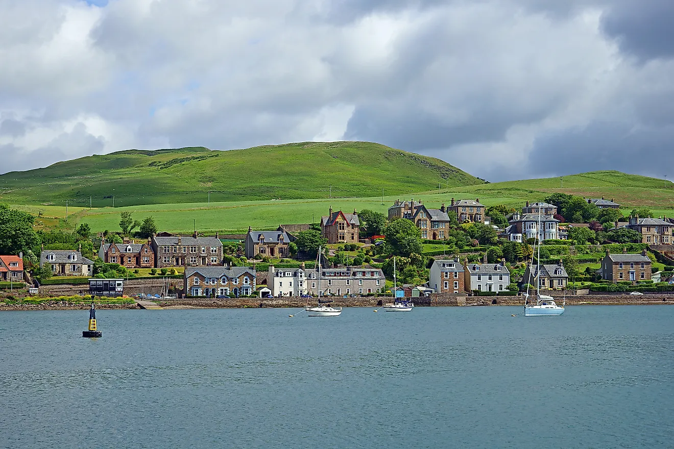 The tranquility of Campbeltown harbour in summer, Argyll and Bute, Scotland.