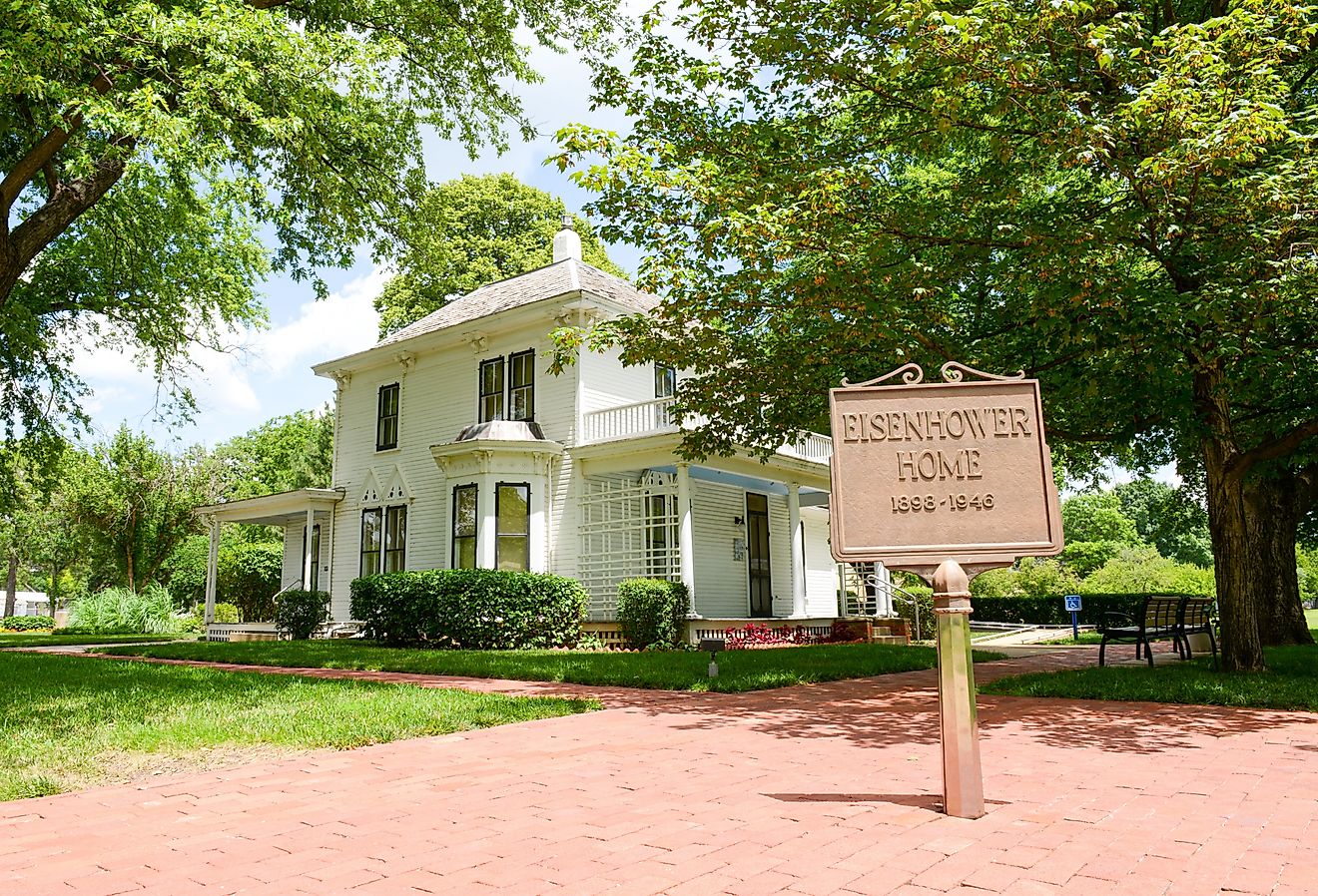 The childhood home of President Eisenhower in Abilene, Kansas. 