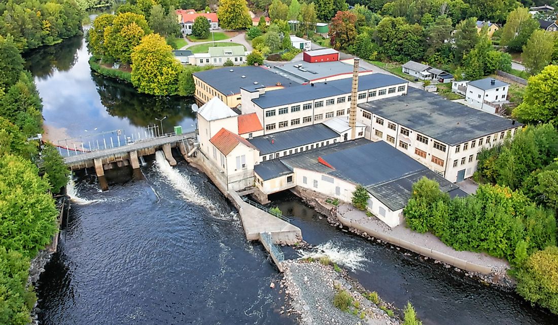 Hydroelectric power plant in Svangsta, Sweden.
