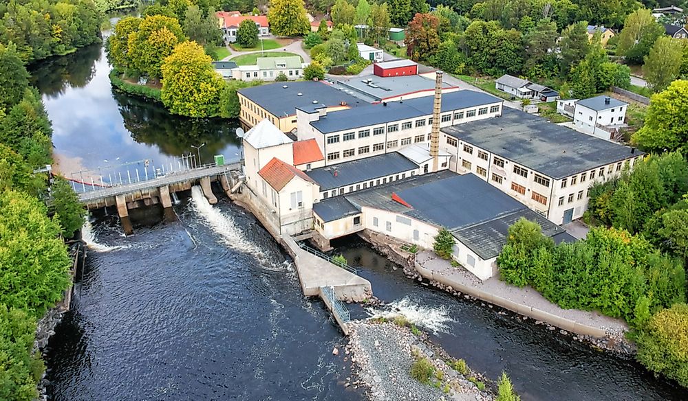 Hydroelectric power plant in Svangsta, Sweden.