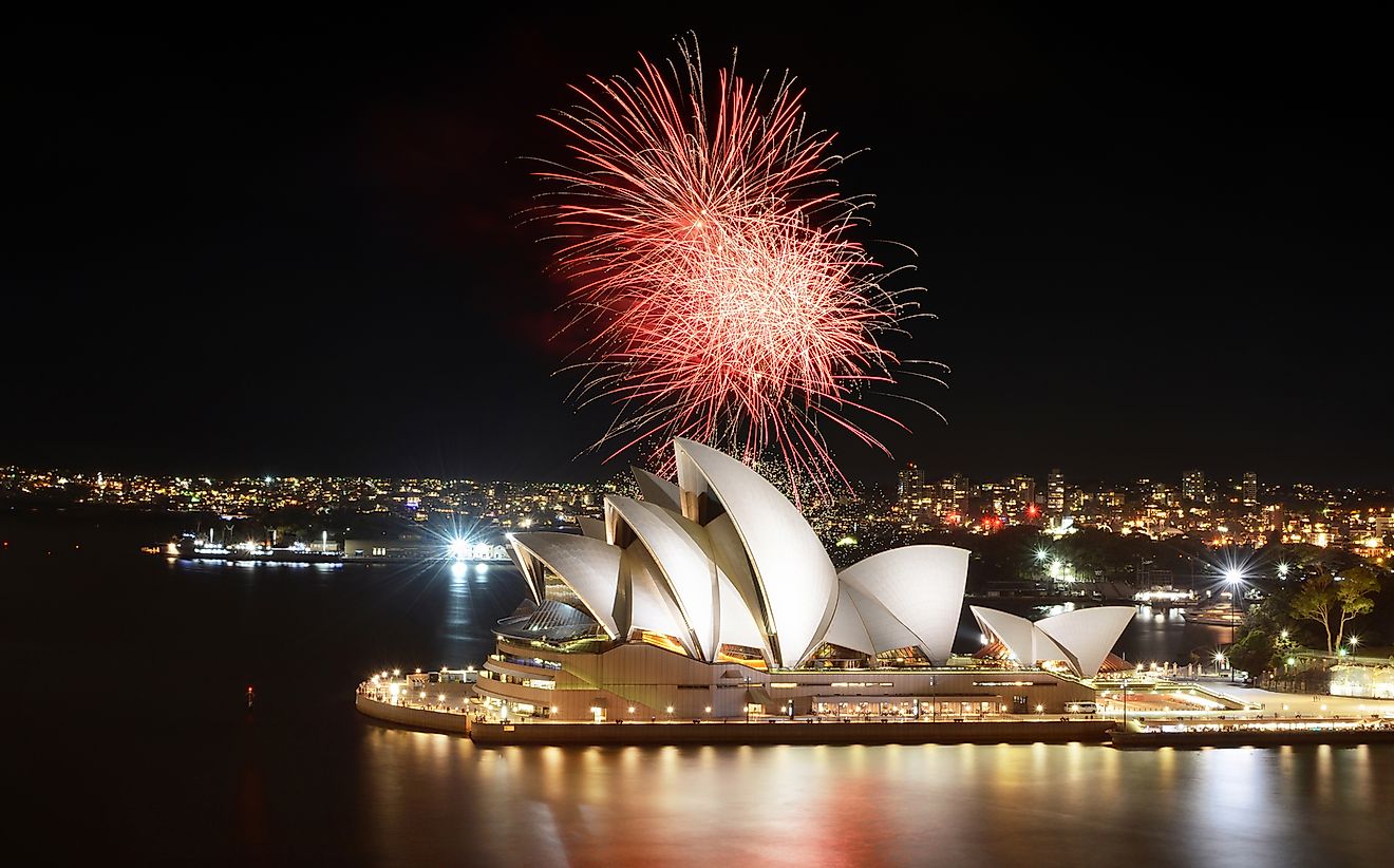 New Years fireworks in Sydney, Australia. David Carillet / Shutterstock.com. 