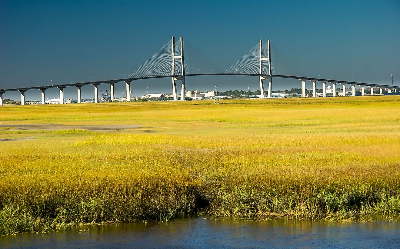 The Sidney Lanier Bridge in the Golden Isles, Georgia. 