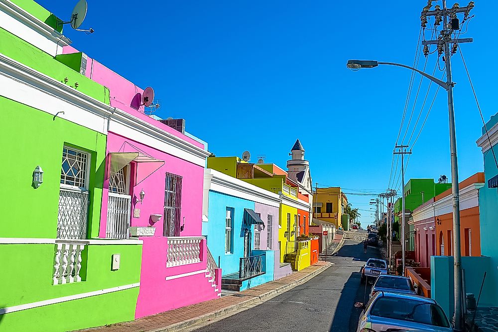 Houses in a residential neighborhood in South Africa. 