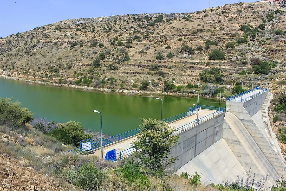 A water reservoir in Saudi Arabia. 